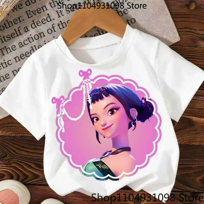 Camiseta de algodón de verano para niños de la serie de películas Hasbro KPop "Demon Hunter" - Niños y niñas - Camiseta suave y linda para bebés