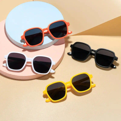 Conjunto de gafas de sol para niños y niñas, lentes de sol de color caramelo, 4 piezas, nueva moda