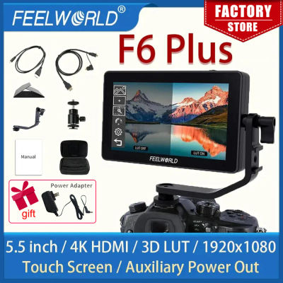 Monitor Portátil FEELWORLD F6 PLUS de 5.5 Pulgadas, HDMI, 3D LUT, Pantalla Táctil, Monitor de Campo para Cámara DSLR, IPS FHD1920x1080, Monitor 4K HDMI