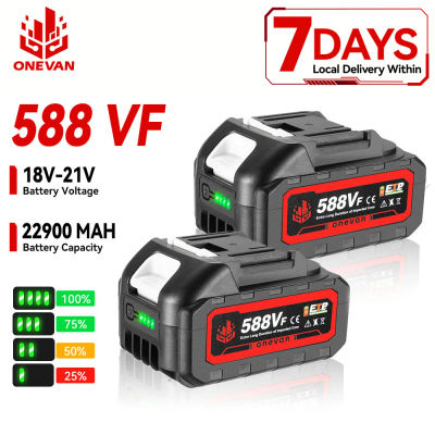 ONEVAN 18V 588VF 22900mAh batería recargable de iones de litio con cargador para llave eléctrica motosierra herramienta eléctrica batería