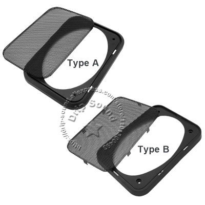 Cubierta de parrilla antipolvo para altavoz, malla metálica circular decorativa ABS para Audio en casa de coche de 4x6 pulgadas, protección de altavoz 162x111mm/162x112mm