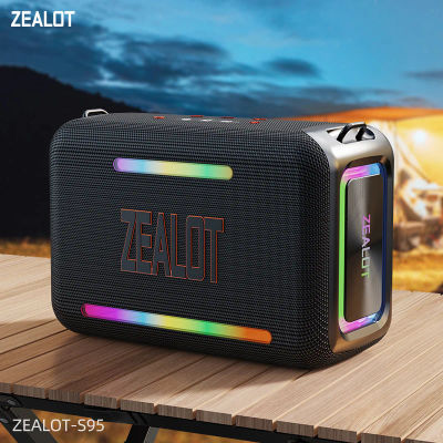 ZEALOT-S95 Altavoz Bluetooth portátil resistente al agua de 120W, subwoofer Boombox inalámbrico para exteriores, radiadores pasivos triples, graves profundos