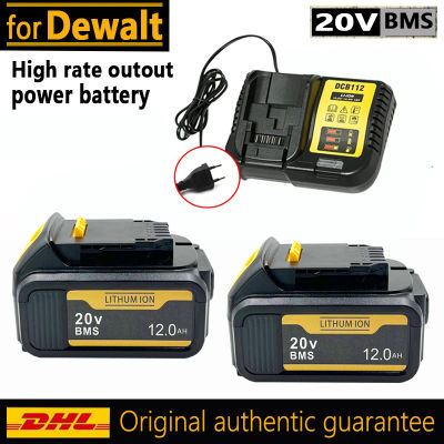 [Set de Batería + Cargador] Batería de Litio de 18-20V 6.0Ah/8.0Ah/12.0Ah para DEWALT 20V MAX XR, DCB207 DCB205 DCB206
