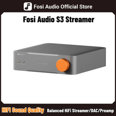 Reproductor de música en red Fosi Audio S3 HiFi, Bluetooth 5.3, DAC AKM4493SEQ, preamplificador, compatible con AirPlay2, Google Cast