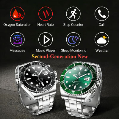 Innovador reloj inteligente de negocios, diseño de lujo, rastreador de ejercicios, llamada Bluetooth, Monitor de ritmo cardíaco y sueño, reloj inteligente para Android iOS