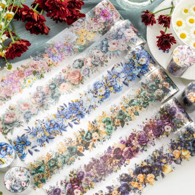 200 cm/rollo de cinta PET flores serie Four Seasons planta paisajismo manual DIY Material pegatina de bucle