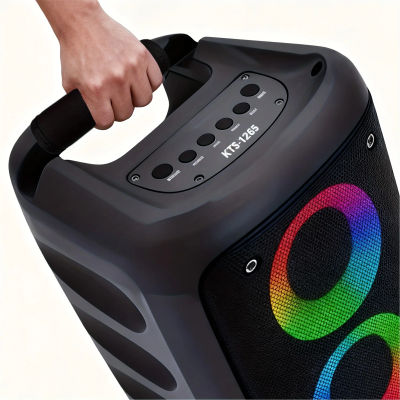 Funda protectora de mango para altavoces portátiles JBi Boombox 1/2/3, mango antideslizante, tela duradera con diseño a cuadros negro