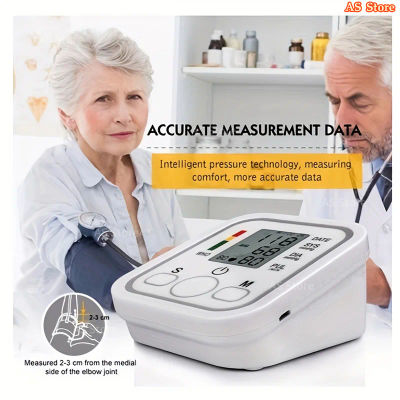 Tensiómetro Eléctrico de Brazo, Monitor de Presión Arterial Digital, Medidor de Frecuencia Cardíaca y Pulso, con Retroiluminación, Automático, para el Hogar