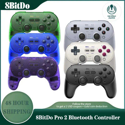 8Bitdo Pro 2 Bluetooth Gamepad Control con Hall para Switch PC macOS Android Steam Raspberry Pi Nintendo Switch controlador de juego