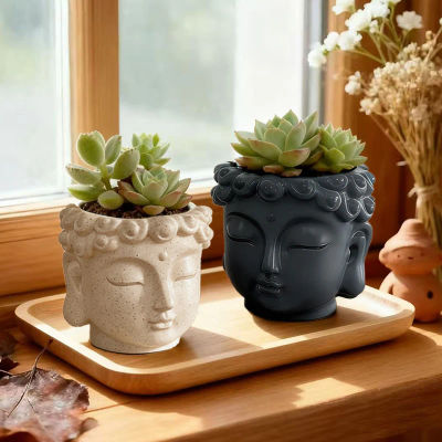Maceta Creativa con Forma de Buda, Maceta Verde para Plantas, Decoración para el Hogar, Patio y Jardín, Artesanía de Resina, Adorno, Regalo