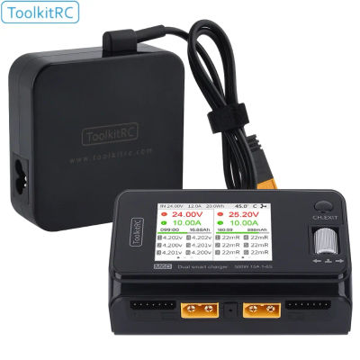 ToolkitRC M6D 500W 15A DC MINI cargador inteligente de doble canal con fuente de alimentación para batería Lipo 1-6S FPV modelo Vs M8