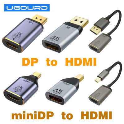 Cable DP1.4 a HDMI2.1 mini DP 1,2 a HDMI 2,0 adaptador de vídeo 4K @ 60Hz 8K @ 60Hz adaptador DisplayPort para PC portátil proyector Monitor
