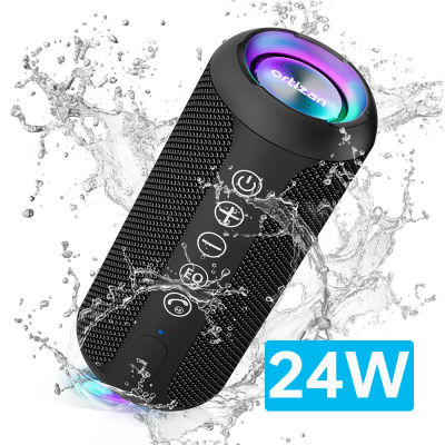 Altavoz Bluetooth Portátil Ortizan de 24 W, Sonido Estéreo, Resistente al Agua IPX7, Bluetooth 5.3 Inalámbrico, Excelente Rendimiento de Bajos, Altavoz TF