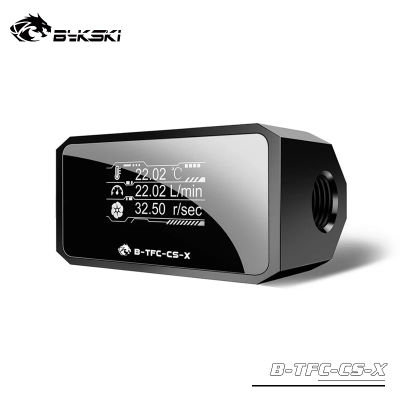 Bykski-termómetro, sistema de refrigeración por agua, Monitor, medidor de flujo, bomba de fugas, alarma de velocidad, Sensor de temperatura de RPM, Enfriador de PC B-TFC-CS-X