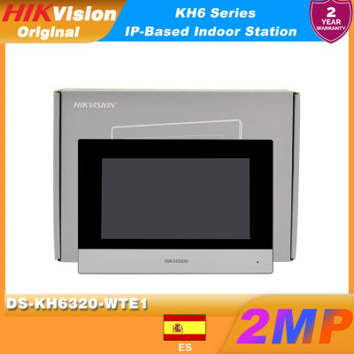 Estación Interior de Videoportero IP Hikvision Original DS-KH6320-WTE1, Pantalla Táctil de 7 Pulgadas, POE Estándar, Monitor Inalámbrico WIFI
