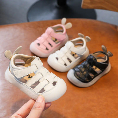 Sandalias para bebés y niños, zapatos de verano para niños pequeños, zapatos informales de suela blanda de cuero genuino para niños, sandalias de playa para niños