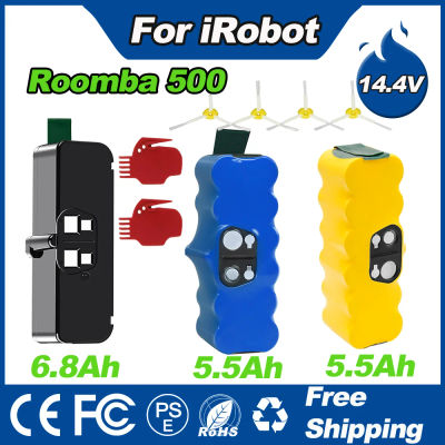 Batería Powtree 5.5Ah/6.8Ah para iRobot Roomba 500 14,4 V batería de aspiradora para Roomba 500 600 700 800 900 Series