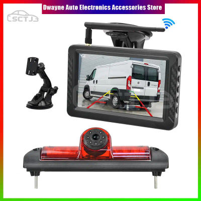 Kit de Cámara de Reversa Inalámbrica con Luz de Freno y Monitor para Fiat Ducato, Citroën Jumper, Peugeot Boxer, con Monitor HD de 5 Pulgadas