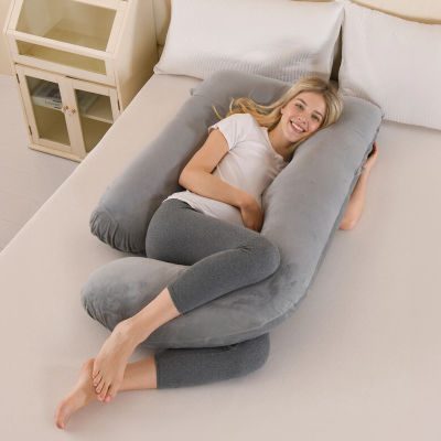 Almohadas de embarazo para dormir, almohada de maternidad de cuerpo completo en forma de J, almohada de embarazo para mujeres, almohadas de cuerpo completo para dormir