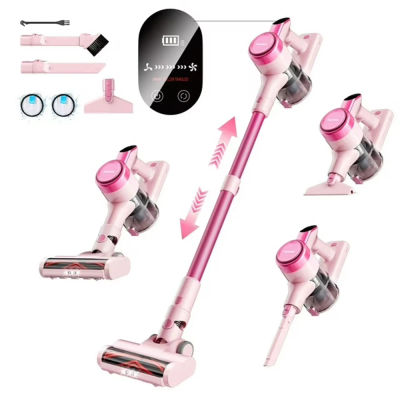 Aspiradora inalámbrica Homeika, potente aspiradora de succión de 23KPa y 48 minutos con pantalla LED, palo ligero para suelo duro/alfombra/pelo de mascota