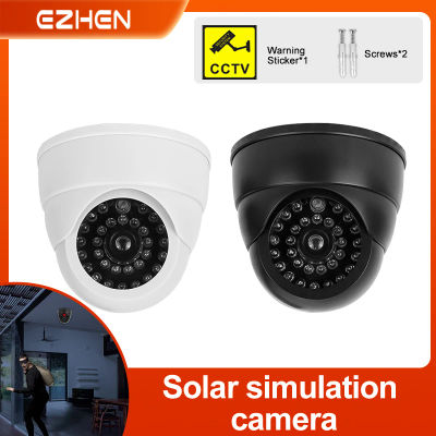 Cámara falsa con luz LED, cámara de simulación, domo, Monitor de seguridad falso realista, vigilancia de seguridad, 1 ud.