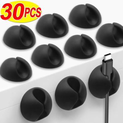 Clips para Cables de Escritorio, Organizadores de Cables Adhesivos Portátiles, Clips para Cables de Cargador, Organizadores de Cables para el Hogar, Oficina, Coche, Mesita de Noche