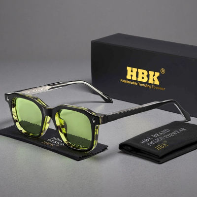 Gafas de Sol Cuadradas Elegantes HBK para Hombre, Montura de Moda, Patillas Vintage, Gafas de Regalo para Mujer, Viajes, Negocios, Fiestas, Protección UV400