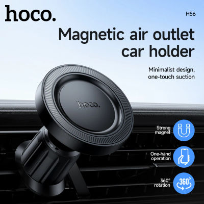 Soporte Magnético para Teléfono HOCO con Ventilación de Aire para iPhone 17 16 15 Pro Max, Soporte Giratorio 360°, Clip de Gancho para Teléfono Inteligente, Soporte para Coche