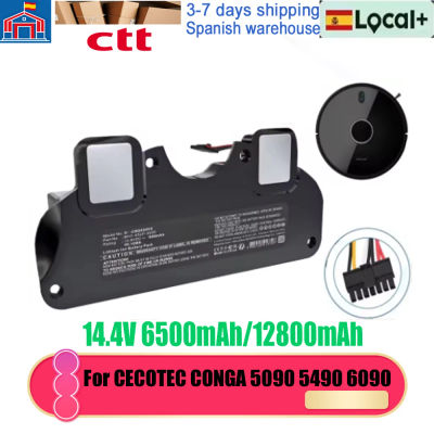 Batería de repuesto Original de 12800mAh para Robot aspirador CECOTEC CONGA 5090 5490 6090 7090, accesorios de batería 18650