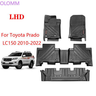 Alfombrillas de TPE para coche, alfombras impermeables para Toyota Land Cruiser Prado LC150 2010-2022