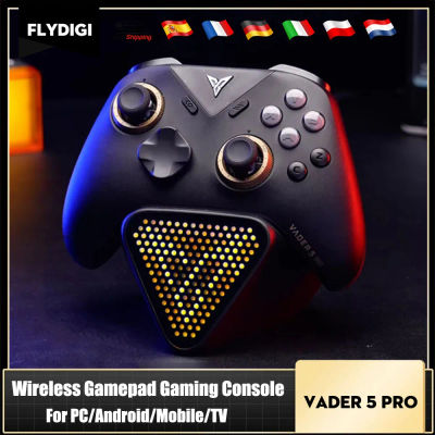 Controlador de juego inalámbrico Flydigi Vader 5 Pro, consola de videojuegos con luz RGB Bluetooth, joystick ajustable, Gamepad para PC/Android/TV