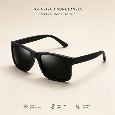 Gafas de Sol Polarizadas Mate para Hombre y Mujer, Protección UV400, Cuadradas, para Conducir, Deportes al Aire Libre, Pesca, Viajes, con Bisagras Resistentes