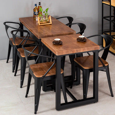 Conjunto de Mesa y Sillas de Comedor de Metal Retro Clásico, Muebles Comerciales Resistentes para Restaurante, Hotel, Cafetería, Bar