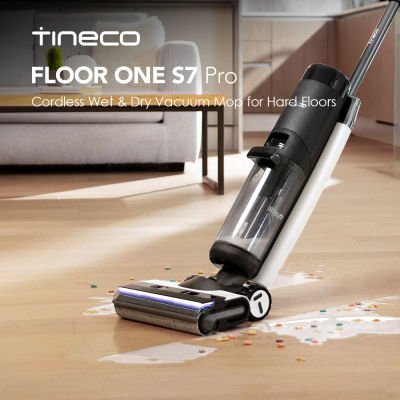Tineco Floor ONE S7 PRO Aspiradora y fregadora inalámbrica en húmedo y seco con pantalla LED, elimina suciedad pegajosa y pelo de animales, tecnología centrífuga