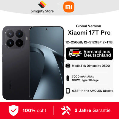 Versión Global Xiaomi 17T Pro Smartphone MediaTek Dimensity 9500 7000mAh 100W Pantalla de 6.83" 144Hz Cámara de 50MP con OIS IP68 Teléfono Celular Xiaomi