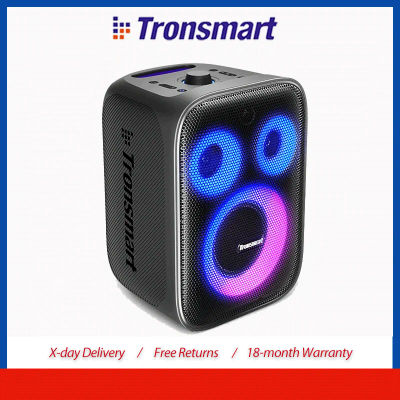 Altavoz Bluetooth Tronsmart Halo 200, Potente Altavoz para Fiestas con Bajos Profundos, Sistema de Sonido de 3 Vías, Entrada para Micrófono y Guitarra, Control por Aplicación