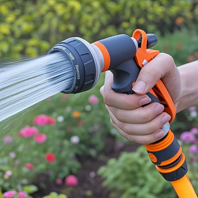 Pistola de Riego para Jardín, 8 Modos, Rociador de Alta Presión, Boquilla de Riego Ajustable para Plantas, Césped y Jardín