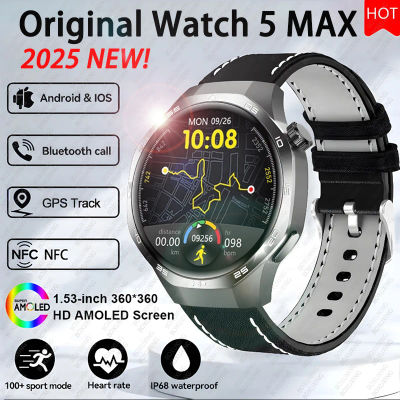 2025 nuevo reloj BOXUXING 5 MAX reloj inteligente pantalla AMOLED NFC rastreador GPS Bluetooth llamada salud impermeable Smartwatch hombres mujeres