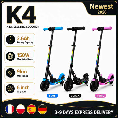 Patinete Eléctrico para Niños IScooter K4, 150W, 2.6Ah, Alcance de 9KM, Plegable, Neumáticos Sólidos, Conexión Bluetooth