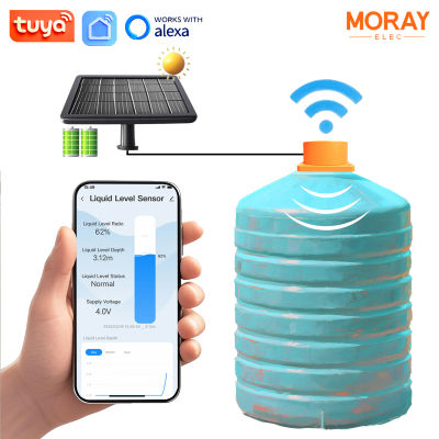 Moray ME201WSP Tuya Smartlife APP medidor de nivel de tanque de agua inalámbrico de energía Solar para Monitor de tanque de combustible de agua