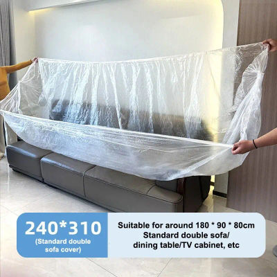 Fundas Protectoras Transparentes Desechables Con Cordón Elástico, Funda Protectora Para Muebles, Tamaño Grande, Impermeable, A Prueba De Polvo