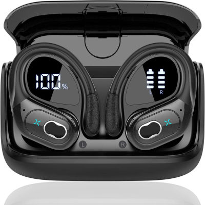 Auriculares deportivos TWS Bluetooth 5,4 auriculares inalámbricos de graves HIFI auriculares manos libres táctiles con cancelación de ruido auriculares impermeables