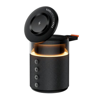 Estación de carga inalámbrica magnética 5 en 1 con altavoz inalámbrico luz nocturna cargador rápido para iPhone iWatch AirPods con altavoz