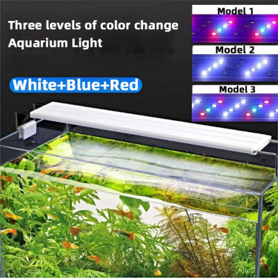 Luz LED ultrafina para acuario, luz para plantas acuáticas, clip expandible, luz para pecera de 18-75CM, 220-240V
