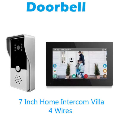 Monitor interior de 7 pulgadas, sistema de videoportero, cámara de portero Visual, timbre de puerta, Kits de teléfono para casa, IP, Villa, apartamento