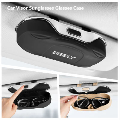 Estuche para gafas de sol para visera de coche, soporte para gafas, caja con clip, soporte para lentes de coche para GEELY coolray X6 X7 EX7 emgrand, accesorios para coche