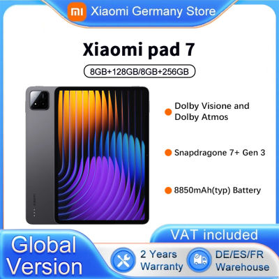 Versión Global Xiaomi Pad 7 Plataforma Móvil Snapdragon 7+ Gen 3 Batería de 8850 mAh Pantalla cristalina de 3.2K y 144Hz de 11.2'' Altavoces Cuádruples Tablet Carga turbo de 45W Dolby Vision con