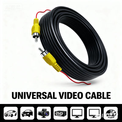 QXNY-cámara de Vista trasera de coche, Cable RCA de 6m, 10m, 15m, 20m, Cable de vídeo para vehículo, Monitor Multimedia de marcha atrás, extensión, Cable AV, accesorio