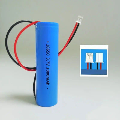 Batería recargable de iones de litio con enchufe PH2.0 18650 3,7 V 3000 mAh con PCB para altavoces, radios, faros, juguetes, etc. 4,2 V