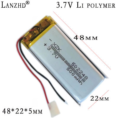 1-12 piezas de batería de polímero de litio 502248, 502050, 3,7 V MP3, MP4, MP5, GPS, 500 mAh, juguetes pequeños con Bluetooth